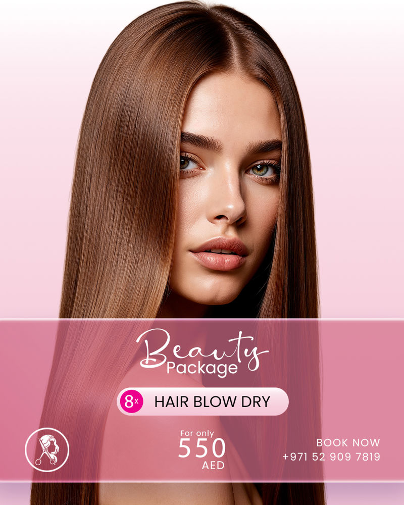 Membership 8 blow dry 550AED